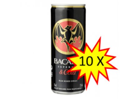 Bacardi Rum Cola Blik 10pack