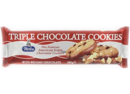 MERBA TRIPLE CHOCOLATE COOKIES 180G