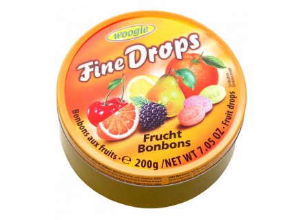 WOOGIE FINE DROPS FRUIT BONBONS 200G