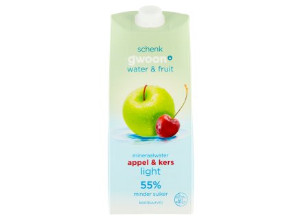 G'WOON WATER FRUIT APPEL KERS L 1500 ML