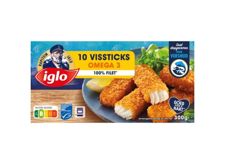 IGLO VISSTICKS OMEGA 3 300G