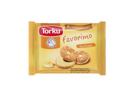 TORKU FAVORIMO MUZ KREMALI BISKUVI 244G