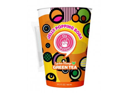 O'S BUBBLE GROEN THEE LYCHEE&MANGO 480ML