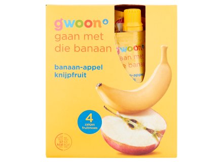 GWOON BANAAN-APPEL KNIJPFRUIT 360G